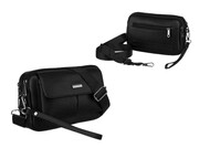 Saszetka Męska Z Ekologicznej Skóry Włoskiej Rovicky (PL) R-1013-1 CZARNA 24 x 16 x 7 [cm]