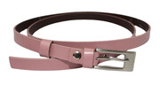 Pasek Damski Skórzany Gładki COMPLEX (PL) 15 mm RÓŻOWY Wąski