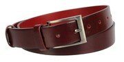 Pasek Męski Skórzany PAS-MAX (PL) Skóra Licowa EXTRA 40 mm CZEREŚNIOWY k61 NADWYMIAR XXL