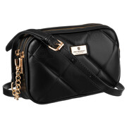 Torebka Z Ekologicznej Skóry Włoskiej Peterson PTN-TOR-ALE-15-7768 CZARNA 22 x 15 x 7 [cm]