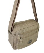 Stylowa Lekka Materiałowa Torba Kresz Wodoodporna Pozioma Średnia Na Ramię Bag Street NR 2245 BEŻOWA 28 x 19 x 12 [cm]