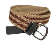 Pasek Gumowa Plecionka Polska Galanteria (PL) XXL Rozciągliwy BRĄZOWY 30 mm Klamra Tradycyjna Uniwersalny Zakres Zapinania