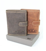 Portfel Męski Skórzany ALWAYS WILD Skóra Licowa Duży Pionowy Z Zapięciem RIFD N4L-CHM 13 x 10 x 2 [cm]