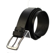 Pasek Skórzany COMPLEX (PL) Skóra Naturalna LICOWA GŁADKI 40 mm CZARNY Extra NADWYMIAR XXL