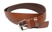 Pasek Damski Skórzany Arucce (PL) Skóra Licowa EXTRA 30 mm BRĄZOWY Klamra z Rolką