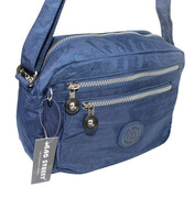 Stylowa Lekka Materiałowa Torba Kresz Wodoodporna Pozioma Średnia Na Ramię Bag Street NR 2245 GRANATOWY 28 x 19 x 12 [cm]