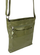 Torebka Skórzana MAGRE (PL) MALWINA Skóra Naturalna OLIWKOWY Połysk