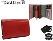 Portfel Damski Skórzany Cavaldi Średni Suwak Z Klapką Wewnątrz Skóra Naturalna RFID RD-22 ,,KOLOROWY,, 15 x 10 x 4,5 [cm]