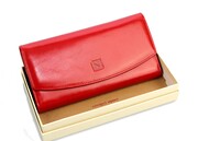 Portfel Damski Skórzany NICOLE Długi Suwak Wewnątrz Dodatkowy Organizer Skóra Naturalna 74522