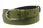 Pasek Damski Skórzany Gładki COMPLEX (PL) 30 mm KHAKI Szerokość Standardowa