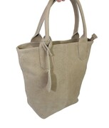 Torebka Skórzana MAGRE (PL) KLEOPATRA Shopper Bag Skóra Naturalna Surowa Skóra BEŻOWY