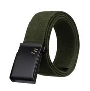 Pasek Parciany Loren Bawełniany PARCIAK 40 mm Z Klamrą Zatrzaskową BJ-B-1 CIEMNY ZIELONY Klamra ,,Otwieracz do Kapsli,,