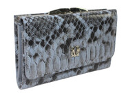 Portfel Damski Skórzany Marco (PL) 14 cm Klamra Skóra Naturalna SZARY MIX PD-03 14 x 9 x 2.5 [cm]