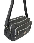 Stylowa Lekka Materiałowa Torba Pozioma Średnia Na Ramię Bag Street NR 2263 CZARNY 28 x 19 x 12 [cm]