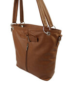 Torebka Skórzana MAGRE (PL) ELA BIS Skóra Naturalna Gładka JASNY BRĄZOWY