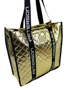 Torebka Damska Materiałowa Peterson PTN RSPV 003 ZŁOTA Na Suwak 40 x 41 x 15 [cm]