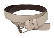 Pasek Damski Skórzany Arucce (PL) Skóra Licowa EXTRA 30 mm BEŻOWY Klamra z Rolką