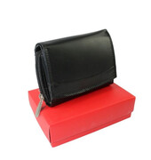 Portfel Damski Skórzany CAVALDI PPN330-SCL Czarny Skóra Licowa RIFD 12,5 x 10 x 4 [cm]