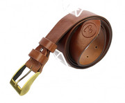 Pasek Skórzany BACHOWSKI (PL) BRĄZOWY Skóra Licowa EXTRA 40 mm PB40S12 SZEROKIE DZIURKI