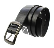 Pasek Damski Skórzany CEZ-MAR (PL) Skóra Naturalna Licowa Gładki 40 mm CZARNY