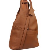 Plecak Skórzany PolskaGalanteria (PL) JOANNA CIEMNY KARMEL Skóra Naturalna Licowa