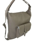 Praktyczny Plecak Skórzany Torebka 2 w 1 MAGRE (PL) AMELIA Skóra Naturalna Licowa CIEMNY ZIEMISTY