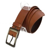 Pasek Damski Skórzany Gładki COMPLEX (PL) 40 mm BRĄZOWY Szeroki