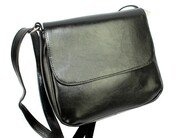 Torebka DANA Listonoszka Mała Skóra Naturalna 419 W CZARNA