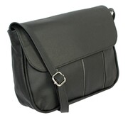 Torebka DANA Listonoszka Średnia Skóra Naturalna 687 S CZARNA