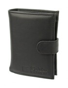 Portfel Męski PolskaGalanteria (PL) Skórzany Pionowy Z Zapięciem Skóra Cielęca Dwa Skrzydełka Duża Kieszeń Na Bilon SC1