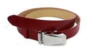 Wizytowy Pasek Skórzany 35 mm PAS-MAX (PL) Pełna Klamra AUTOMAT/SAMOZACISK Garnitur CZERWONY K62 ASZ35/KASZ16