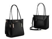 Torebka Ze Skóry Włoskiej Peterson Elegancki Stylowy Kuferek PTN 072-03 CZARNA 37 x 30 x 12 [cm]