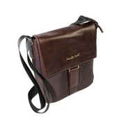 Torebka Torba JENNIFER JONES Listonoszka Czekoladowa Materiał 2130 28 x 26 x 9 [cm]