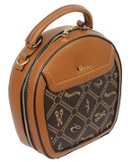 Torebka Damska ESLEE Okrągła Kuferek 8903 COFFE