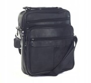 Torba męska skórzana CONVEY (PL) 526 Pionowa Czarna 27 x 23 x 8 [cm]