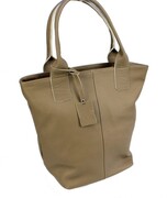 Torebka Skórzana MAGRE (PL) KLEOPATRA Shopper Bag Skóra Naturalna KAWA Z MLEKIEM