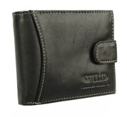 Portfel Męski WILD Skóra Licowa Mały Poziomy Z Zapięciem RFID 5504-1 11.5 x 8.5 x 2 [cm]