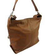 Torebka Skórzana Magre (PL) Skóra Naturalna FIONA BRĄZOWA Matowa