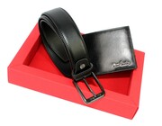 Elegancki I Stylowy Zestaw Upominkowy Dla Niego Pierre Cardin Portfel Poziomy i pasek z klamrą tradycyjną PC24