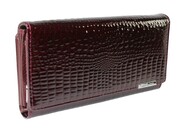 Portfel Damski Jennifer Jones Skóra Naturalna Długi MAX Z Dodatkowym Organizerem 5199-2 RFID BURGUND 19,5 x 10 x 3,5 [cm]