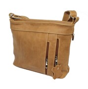 Torebka Skórzana MAGRE (PL) MAGDA Listonoszka Skóra Naturalna Z Teksturą JASNA BRĄZOWA