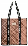 Torebka Damska Materiałowa Peterson PTN RSPV 003 RÓŻOWA Na Suwak 40 x 41 x 15 [cm]