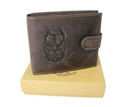 Portfel Męski Skórzany Polska Galanteria (PL) Duży Poziomy Z Zapięciem Dwa Skrzydełka N992L RFID ,,AMSTAF,, 12 x 10 x 3 [cm]