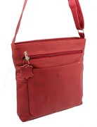Torebka Skórzana MAGRE (PL) MALWINA Skóra Naturalna CIEMNA CZERWONA