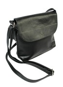 Torebka Skórzana MAGRE (PL) LIDKA Średnia Listonoszka Skóra Naturalna GŁADKA CZARNA