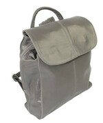 Plecak Skórzany MAGRE (PL) NATALIA Skóra Naturalna Licowa Gładka POPIELATA