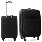 Duża Ekskluzywna Walizka Turystyczna RGL S-010 CZARNA 77x45x33 85 Litrów Moscow Collection