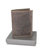 Portfel Męski Skórzany ALWAYS WILD Skóra Licowa Duży Pionowy Dwa Skrzydełka RFID N4-P-CHM 0990 BRĄZOWY 13 x 10 x 2 [cm]