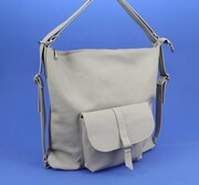 Praktyczny Plecak Skórzany Torebka 2 w 1 MAGRE (PL) AMELIA Skóra Naturalna Licowa KREMOWY