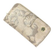 Portfel Damski Skóra Naturalna GREGORIO Z Suwakiem Piórnik RFID HL116 BEŻOWY 16 x 9,5 x 3 [cm]